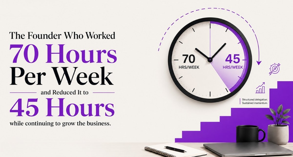 The Founder Who Worked 70 Hours Per Week, Then Reduced It to 45 (and Grew His Business Without Losing Any of Its Momentum)